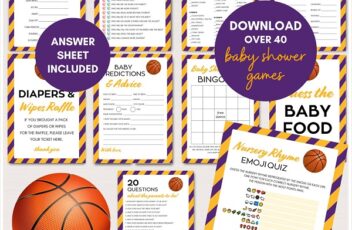 lakers basketball themed baby shower games