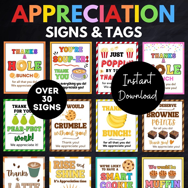 Printable Appreciation Signs