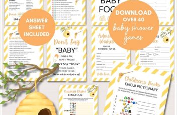 beehive Honey Baby Shower Games Bundle