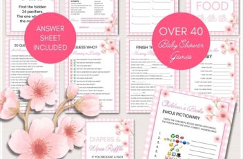 cherry blossom baby shower games