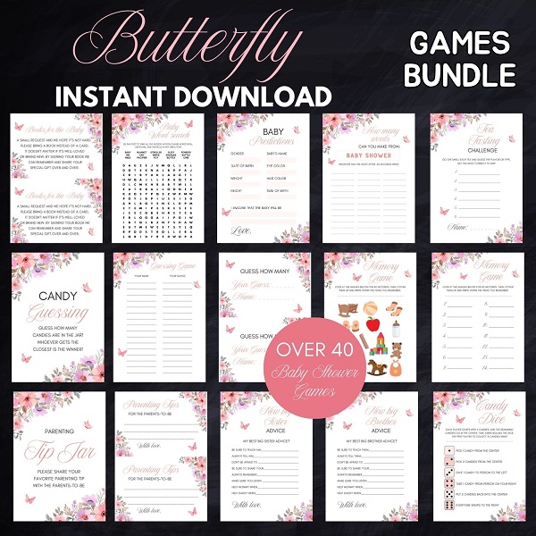 Butterfly Baby Shower Games