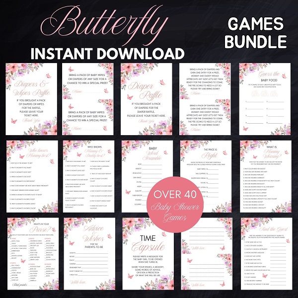 butterfly baby shower bundle