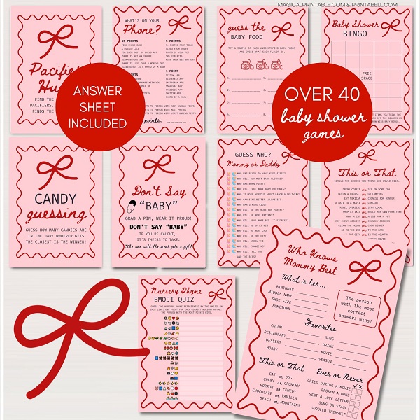 ciao baby shower games template