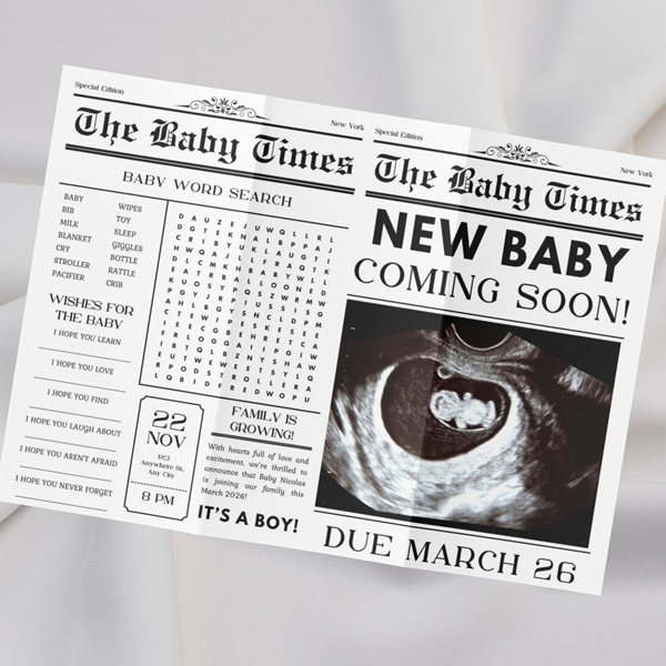 Baby Arrival Newspaper