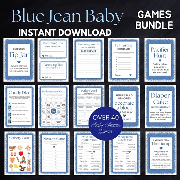 Blue Jean Baby Theme Baby Shower
