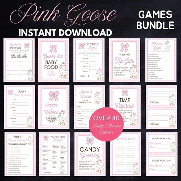 girl goose baby shower game