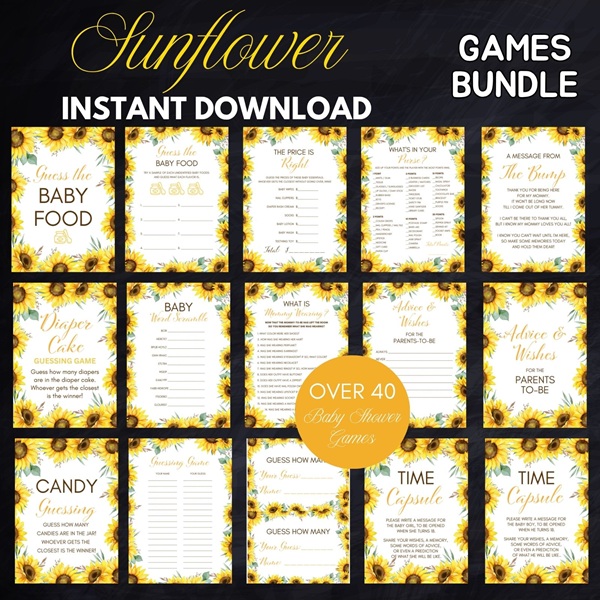 summer sunflower baby shower