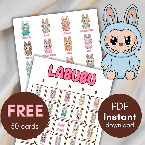 free labubu bingo cards