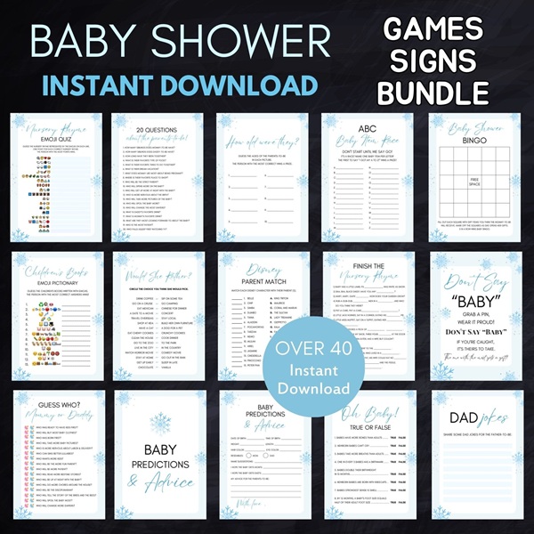 Winter baby shower games baby its cold outside