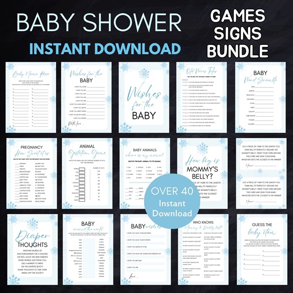 Winter baby shower games baby its cold outside