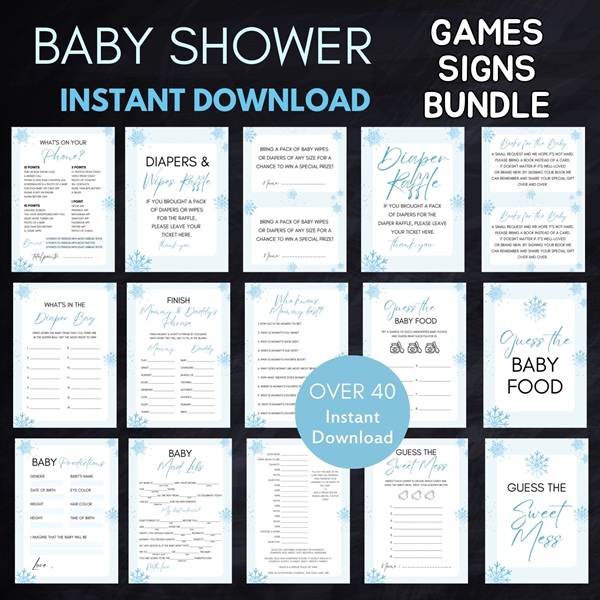 Winter baby shower games baby its cold outside