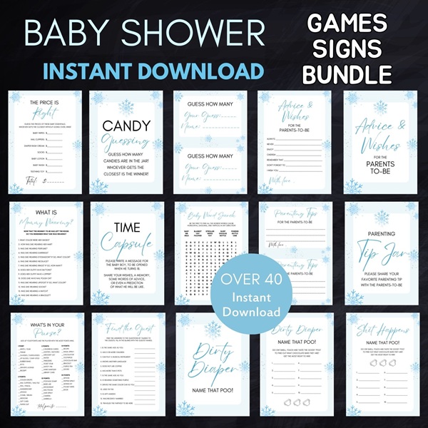 Winter baby shower games baby its cold outside