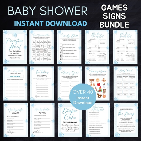 Winter baby shower games baby its cold outside