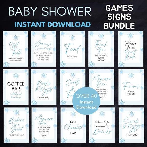 Winter baby shower games baby its cold outside