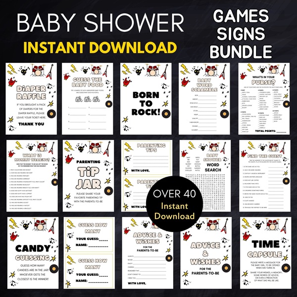 Born to Rock Baby Shower