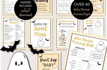 Halloween Baby Shower Games Package