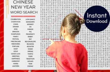 chinese new year word search poster family activity