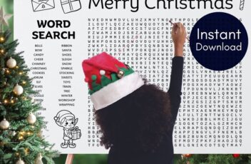 christmas word search for kids santa elves word search