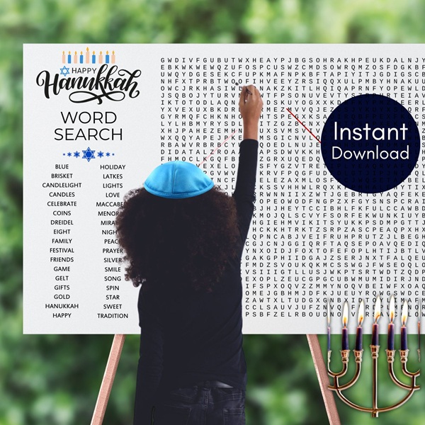 hanukkah word search