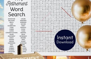 happy retirement celebration word search game