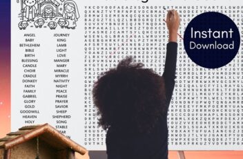 nativity scene word search game