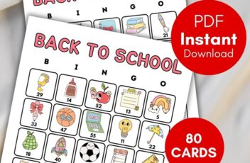 printable back to school bingo cards