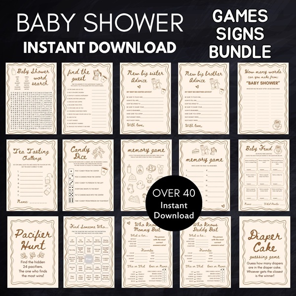 unique baby shower games