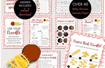little meatball baby shower games bundle