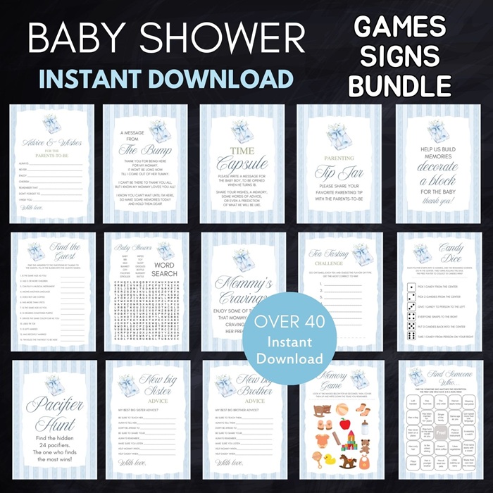 boy new chapter begins storybook baby shower