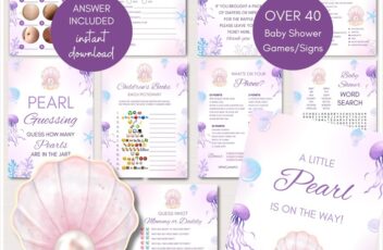 little pearl baby shower games bundle