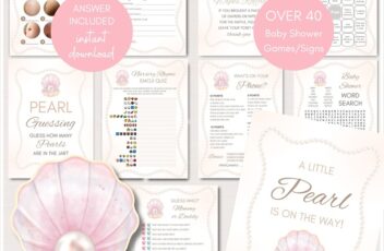 pearl baby shower games bundle