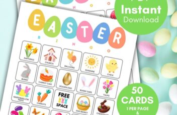 easter bingo cards