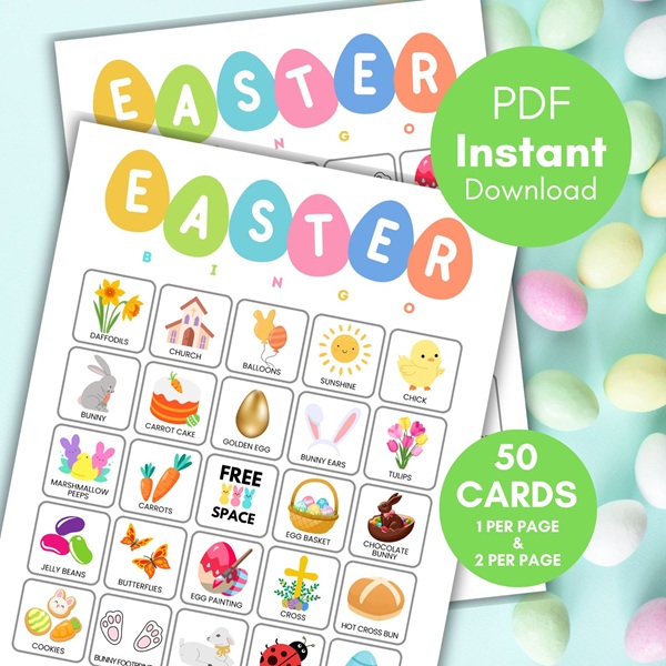 easter bingo cards