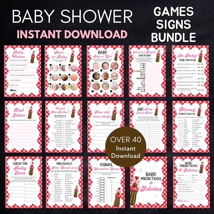 soda pop baby shower games Package