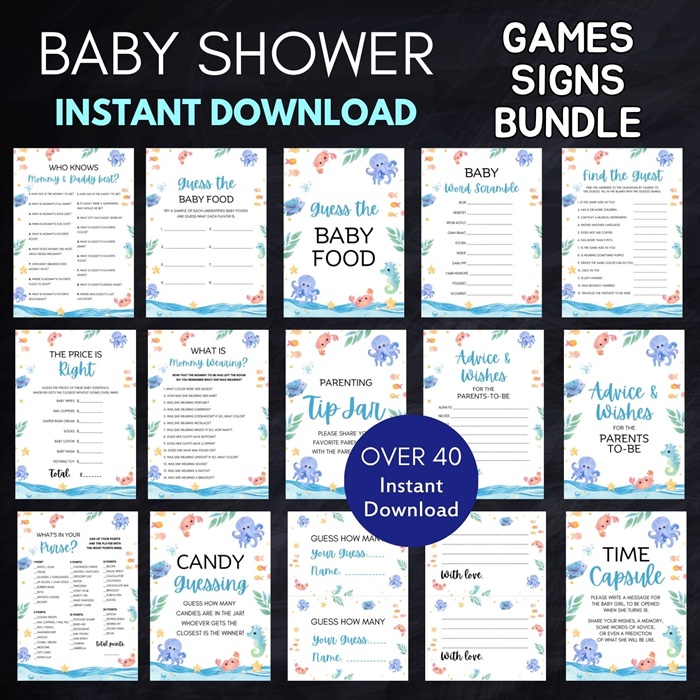 sea you soon under the sea baby shower games bundle (3)