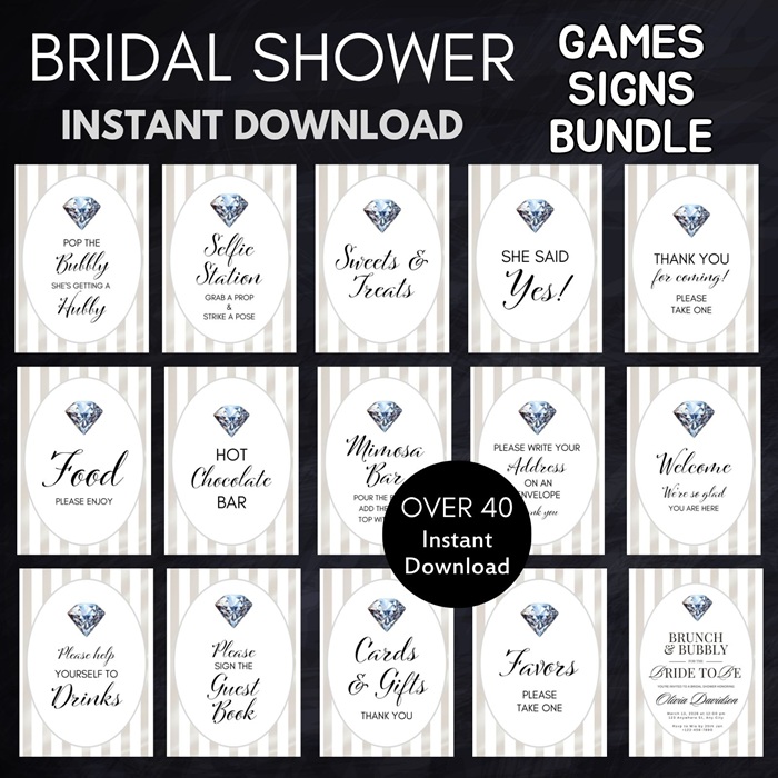 Diamond of the season Bridal Shower games