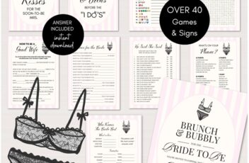 Lingerie Bridal Shower games bundle