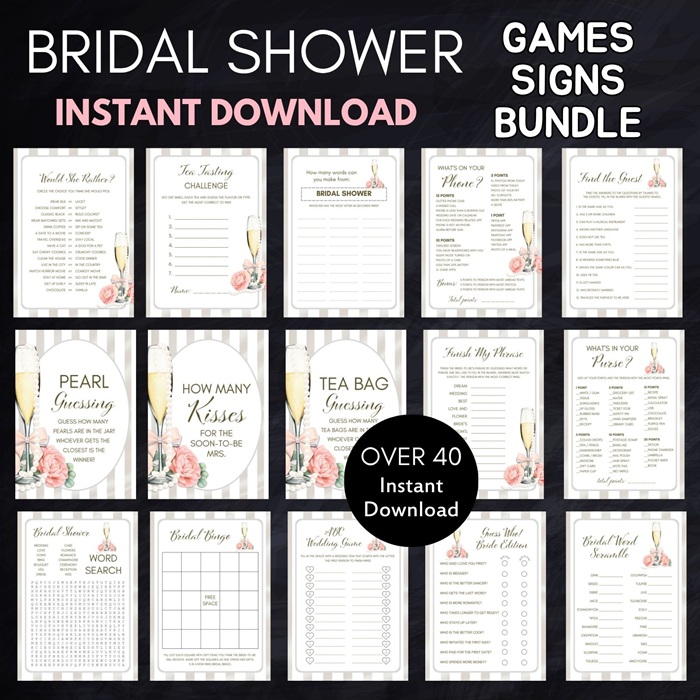 Pearls and Prosecco Bridal Shower Games