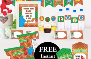 free sesame street party printable package