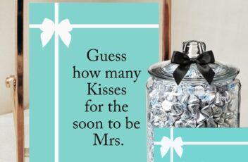 how many kisses for the soon to be mrs tiffany theme