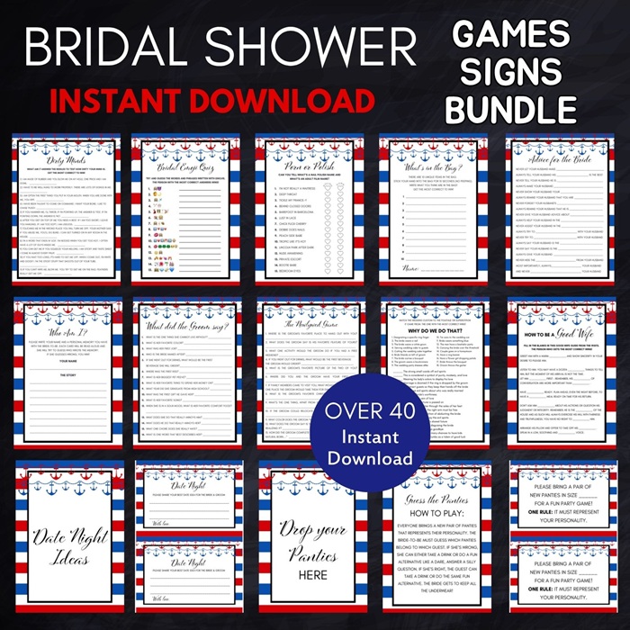 Nautical bridal shower games