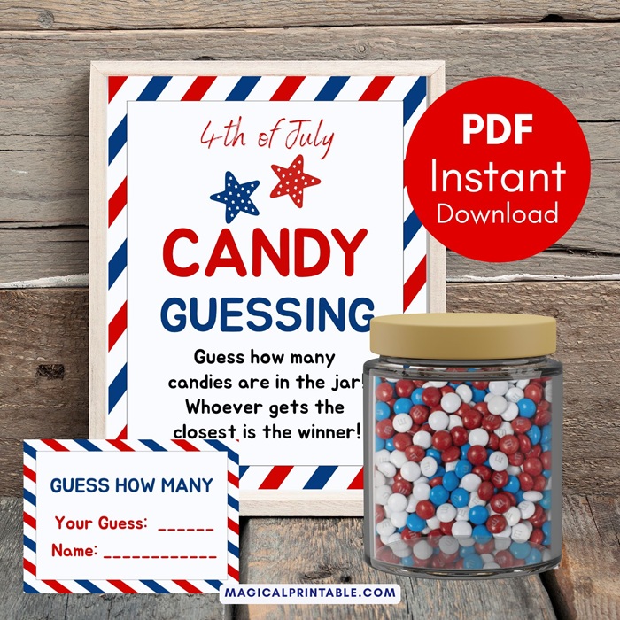 4th of july party candy guessing game