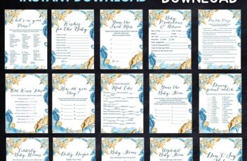 FREE Seashells Beach Themed Baby Shower Games