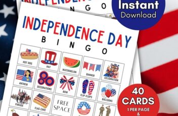 Independence Day bingo games printable