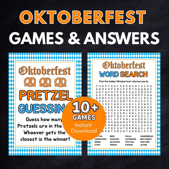 Oktoberfest pretzel guessing game