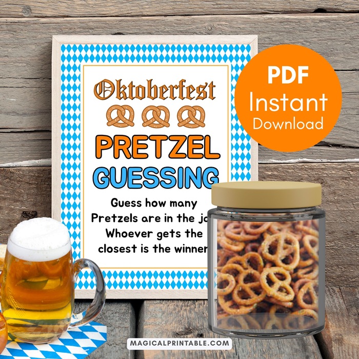 Oktoberfest pretzel guessing game