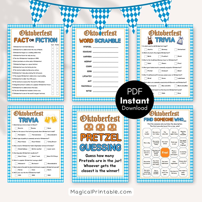 Oktoberfest printable game