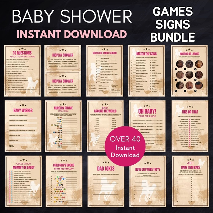 Cowgirl wild west baby shower games