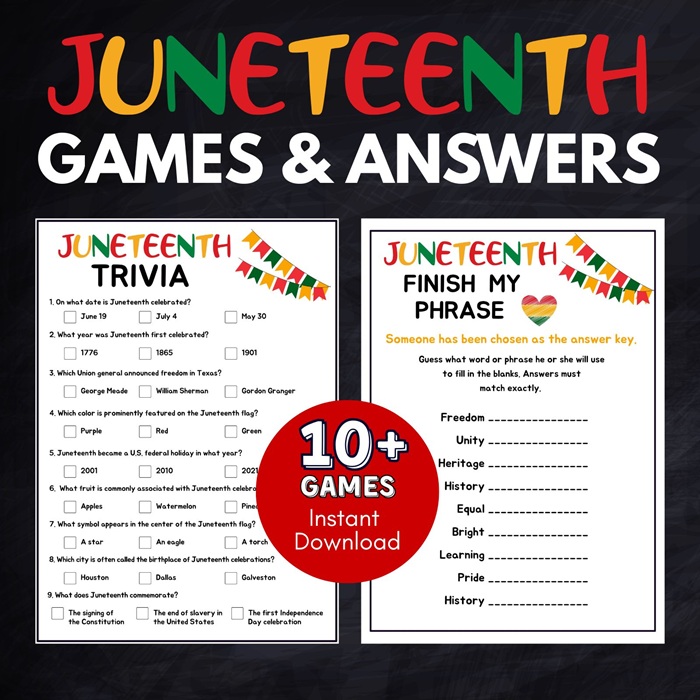 juneteenth game printable