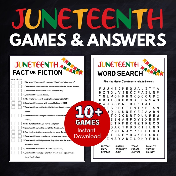 juneteenth game printable